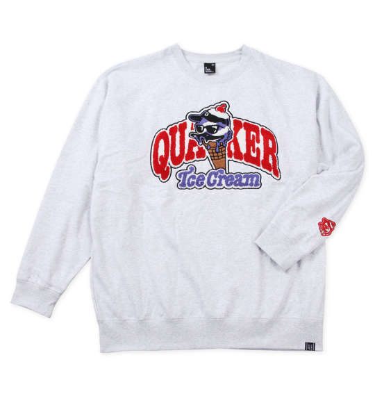 大きいサイズ メンズ b-one-soul DUCK DUDEアイスクリーム クルーネック スウェット アッシュグレー 1258-4316-1 3L 4L 5L 6L