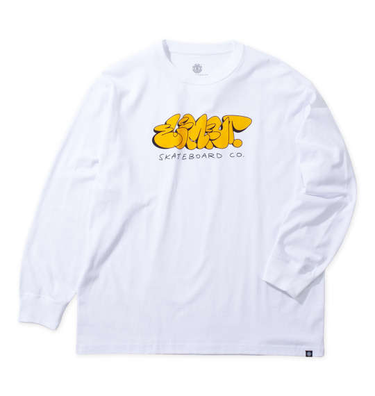 大きいサイズ メンズ ELEMENT TAG 長袖 Tシャツ ホワイト 1278-4615-1 3L 4L 5L 6Lの通販は 8,690円