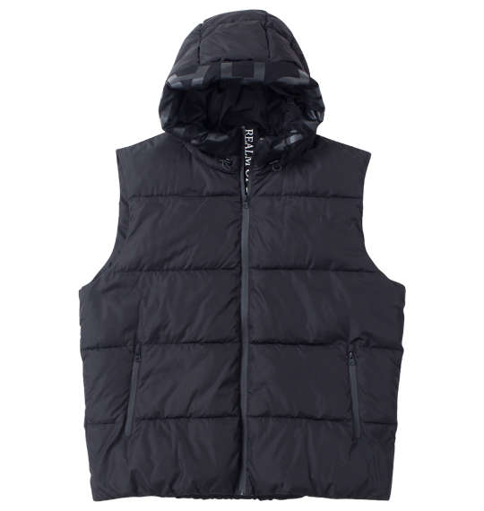 大きいサイズ メンズ in the attic フード端 スエード ライン切替 フェイクダウン ベスト ブラック 1253-4340-2 3L 4L 5L 6L