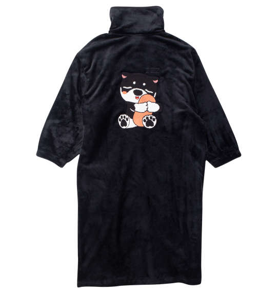 大きいサイズ メンズ 黒柴印和んこ堂 ぼあもこスタンド衿 着る毛布 ブラック 1258-4354-2 3L 5L