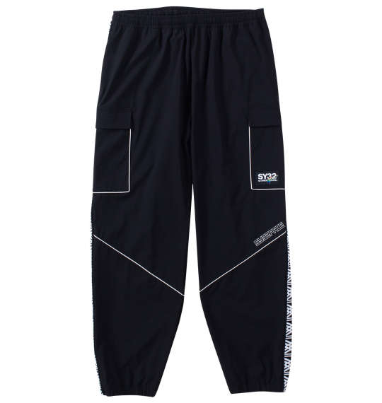 大きいサイズ メンズ SY32 by SWEET YEARS パイピング ナイロン カーゴ パンツ ブラック 1274-4331-2 3L 4L 5L 6L