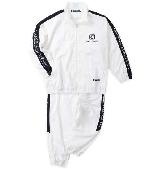 大きいサイズ メンズ KARL KANI 420Tマイクロタフタ 裏メッシュ ブレーカー セット ホワイト 1276-4351-1 3L 4L 5L 6L 20,187円