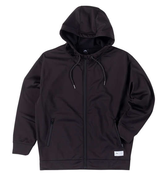 大きいサイズ メンズ RUSTY 3層 ボンディング フリース スウェット フルジップ パーカー ブラック 1278-4382-2 3L 4L 5L 6L 8L