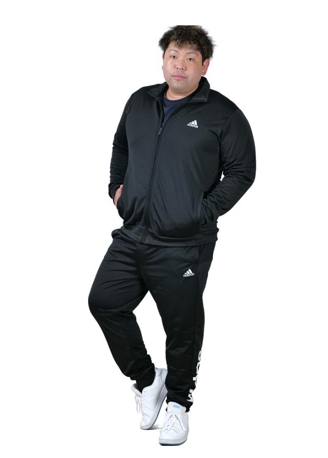 大きいサイズ メンズ ADIDAS アディダス リニアロゴ トリコット トラックスーツ ジャージ 上下セット USA直輸入 ic6775_3