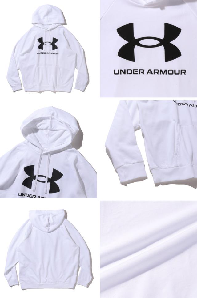 大きいサイズ メンズ UNDER ARMOUR アンダーアーマー ロゴプリント スウェット プルオーバー パーカー USA直輸入 1379758-100_2