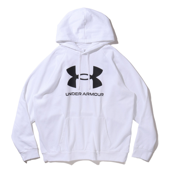 大きいサイズ メンズ UNDER ARMOUR アンダーアーマー ロゴプリント スウェット プルオーバー パーカー USA直輸入 1379758-100_3