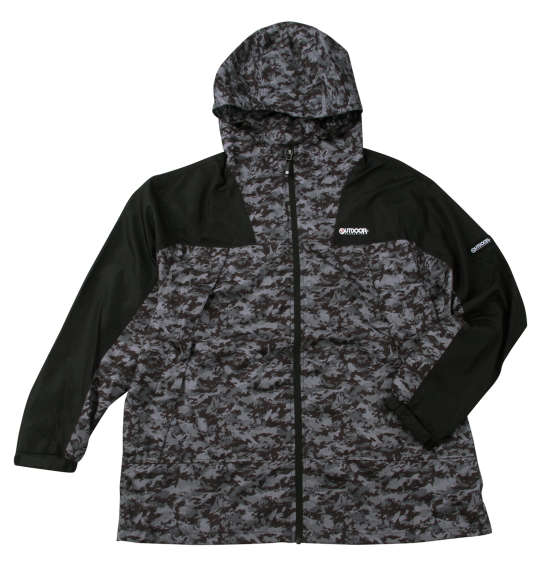 大きいサイズ メンズ OUTDOOR PRODUCTS フルダルタフタ裏フィルム + 裏メッシュ ジャケット チャコールカモ 1253-4300-2 3L 4L 5L 6L 7L 8L