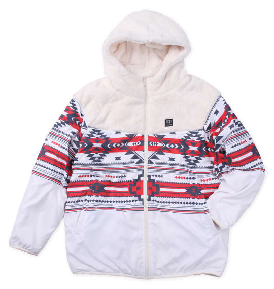 大きいサイズ メンズ OCEAN PACIFIC リバーシブル ボア フリース ジャケット ホワイト 1273-4340-1 3L 4L 5L 6L 8L