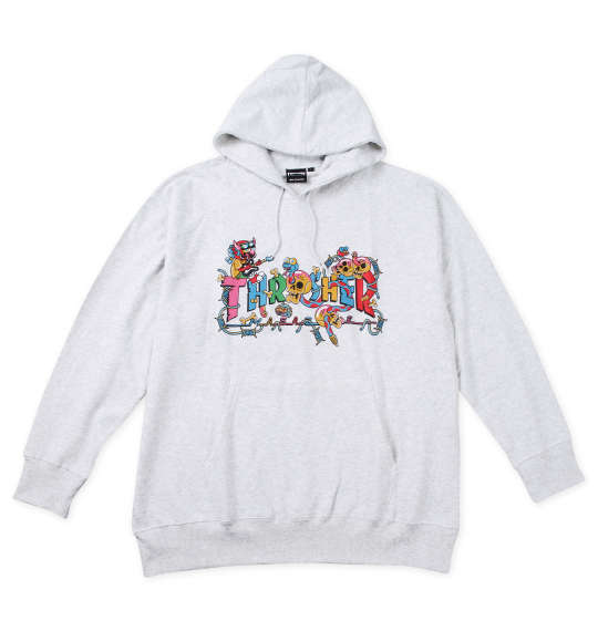 大きいサイズ メンズ THRASHER Devil's Music プル パーカー アッシュ 1278-4667-1 3L 4L 5L 6L 8L