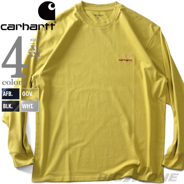 大きいサイズ メンズ CARHARTT カーハート 長袖 Tシャツ AMERICAN SCRIPT T-SHIRT USA直輸入 i029955