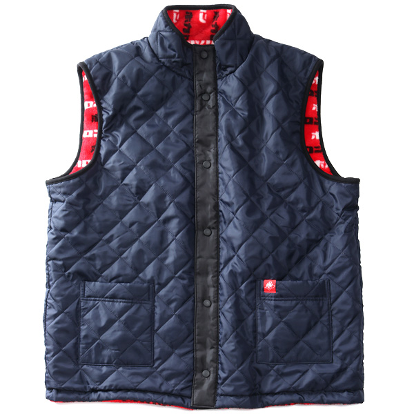 大きいサイズ メンズ ホカロン タフタ×ミンクフリース キルティング