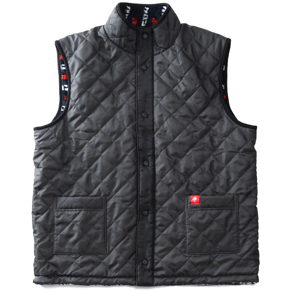 大きいサイズ メンズ ホカロン タフタ×ミンクフリース キルティング