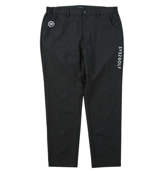 大きいサイズ メンズ SY32 by SWEET YEARS エンボス ストレッチ パンツ ブラック 1274-5205-2 3L 4L 5L 6L