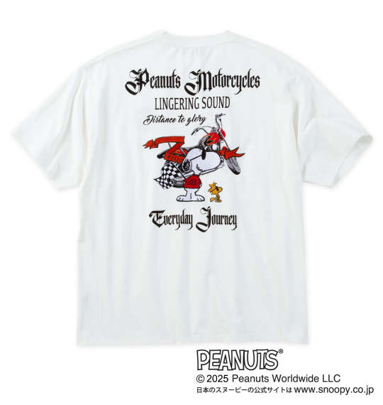 大きいサイズ メンズ FLAGSTAFF×PEANUTS スヌーピーコラボ 半袖 Tシャツ ホワイト 1278-5228-1 3L 4L 5L 6L 8L