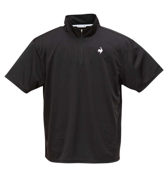 大きいサイズ メンズ LE COQ SPORTIF エコペット ハーフジップ 半袖 シャツ ブラック 1278-5261-2 3L 4L 5L 6L