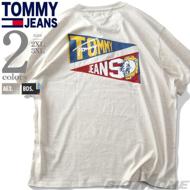 大きいサイズ メンズ TOMMY JEANS トミージーンズ プリント 半袖 Tシャツ RLX UNI FLAG TIGER TEE USA直輸入 dm0dm20350