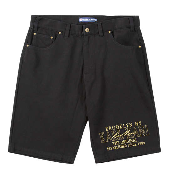 大きいサイズ メンズ KARL KANI デニム ハーフパンツ ブラック 1274-5215-2 100 110 120 130 140 150
