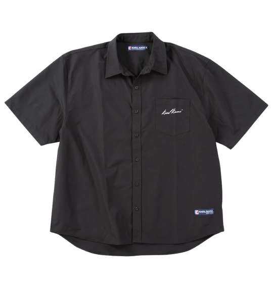 大きいサイズ メンズ KARL KANI 半袖 シャツ ブラック 1277-5240-2 3L 4L 5L 6L 8L
