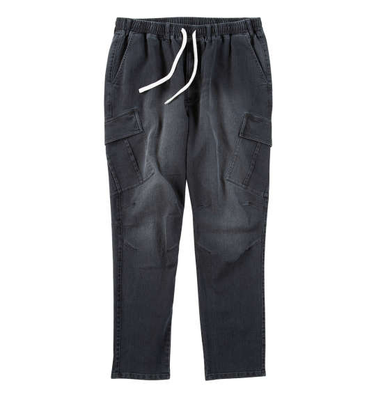 大きいサイズ メンズ in the attic スーパー ストレッチ デニム カーゴ パンツ ブラック 1254-5261-2 3L 4L 5L 6L