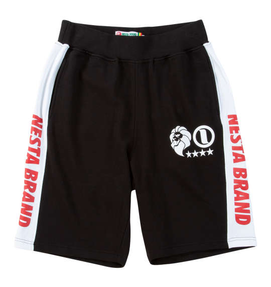 大きいサイズ メンズ NESTA BRAND スウェット ハーフパンツ ブラック 1274-5280-2 3L 4L 5L 6L 8L