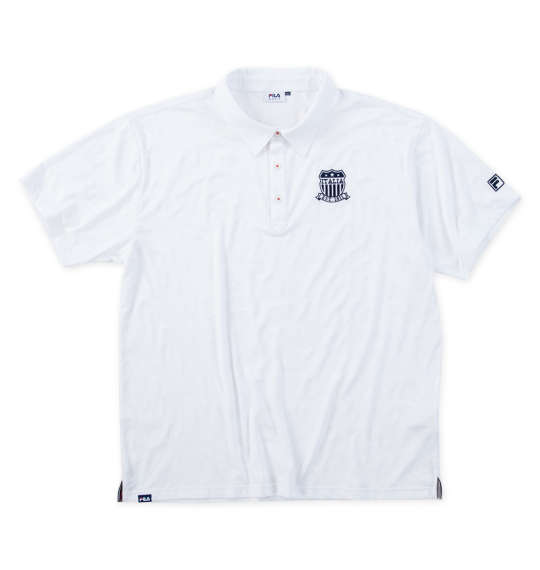大きいサイズ メンズ FILA GOLF メッシュ カモフラ ジャガード 半袖 シャツ ホワイト 1278-5221-1 3L 4L 5L 6L