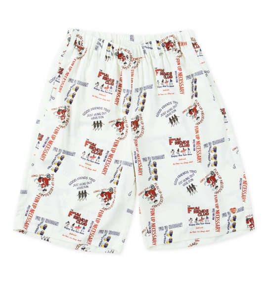 大きいサイズ メンズ FUN for modemdesign LIFE OJI柄 アロハ ショーツ オフホワイト 1274-5541-1 3L 4L 5L 6L 8L