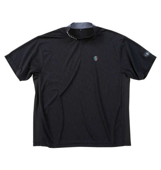 大きいサイズ メンズ SY32 by SWEET YEARS サイドメッシュオリジナルジャガード 半袖 モックネック シャツ ブラック 1278-5216-2 3L 4L 5L 6L