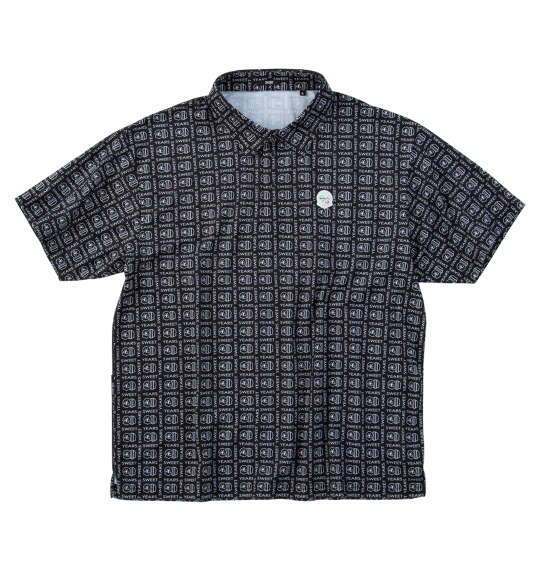 大きいサイズ メンズ SY32 by SWEET YEARS ボックスグラフィック 鹿の子 半袖 シャツ ブラック 1278-5218-2 3L 4L 5L 6L