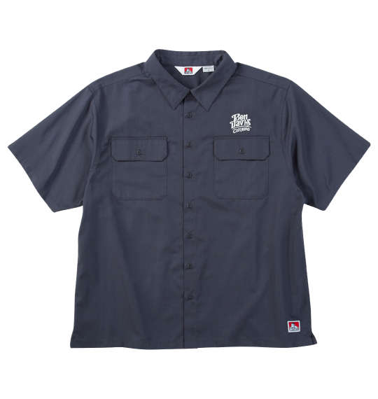 大きいサイズ メンズ BEN DAVIS エンブロイダリー ワーク 半袖 シャツ チャコール 1277-5270-2 3L 4L 5L 6L