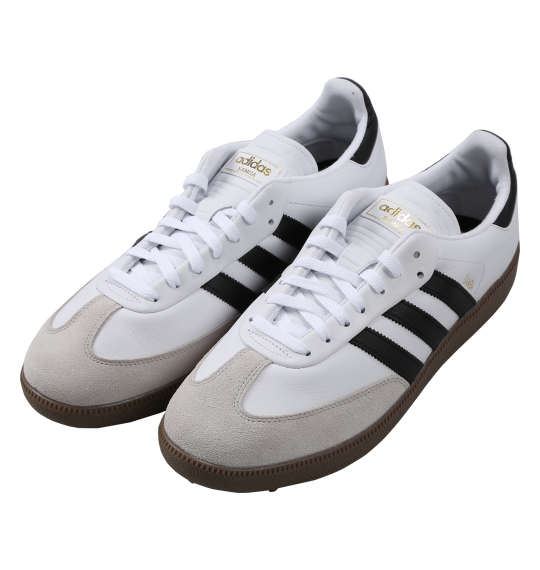 大きいサイズ メンズ adidas golf ゴルフ シューズ サンバ ゴルフ ホワイト 1240-5231-1 30 30.5 31.5