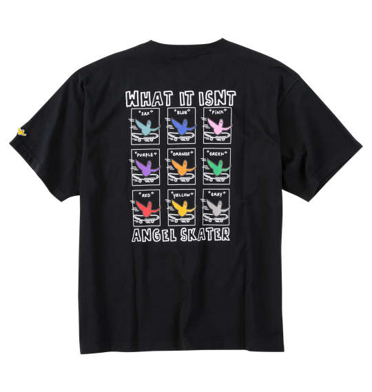 大きいサイズ メンズ (What it isNt) 天竺プリント 半袖 Tシャツ ブラック 1278-5297-2 3L 4L 5L 6L 8L