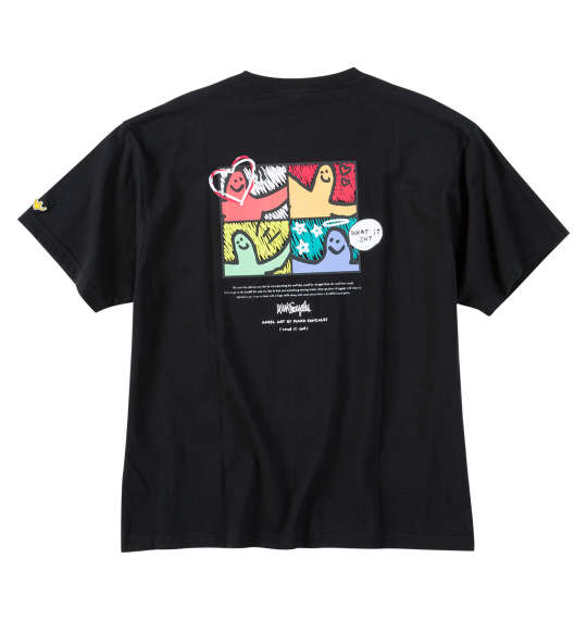 大きいサイズ メンズ (What it isNt) 天竺プリント 半袖 Tシャツ ブラック 1278-5298-2 3L 4L 5L 6L 8L 4,990円