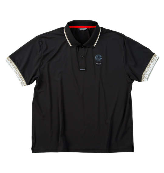 大きいサイズ メンズ SY32 by SWEET YEARS ライトストレッチワッペン 半袖 ポロシャツ ブラック 1278-5217-2 3L 4L 5L 6L