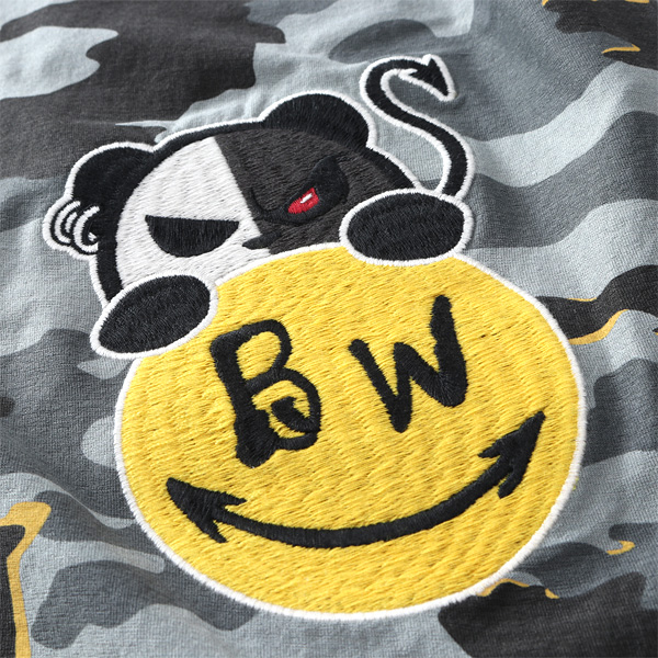 大きいサイズ メンズ B/W-PDJ RELAX プリント厚天竺 スウェット パンツ