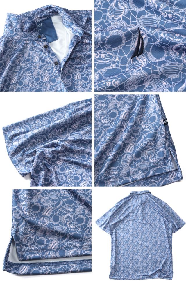 大きいサイズ メンズ NAUTICA ノーチカ 総柄 半袖 ポロシャツ USA直輸入 k56212 大きいサイズ メンズ NAUTICA ノーチカ 総柄 半袖 ポロシャツ USA直