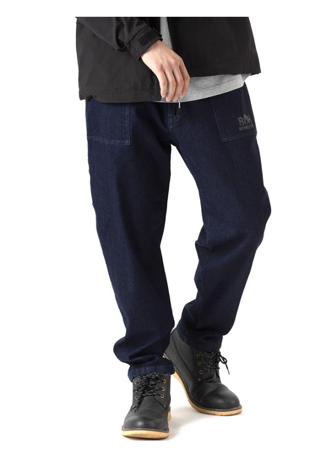 大きいサイズ メンズ BH ビィエイチ ストレッチ シャーリング デニム