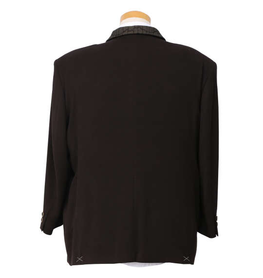 大きいサイズ メンズ ジップデザイン スーツ ブラウン×グリーン 1122