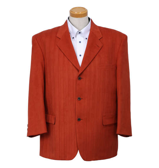 大きいサイズ メンズ シングル3ツ釦 ジャケット レンガ 1122-5405-3 2L 3L 4L 5L