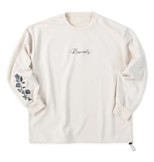 大きいサイズ メンズ in the attic カットスエード刺繍 トレーナー オフホワイト 1258-5362-1 3L 4L 5L 6L