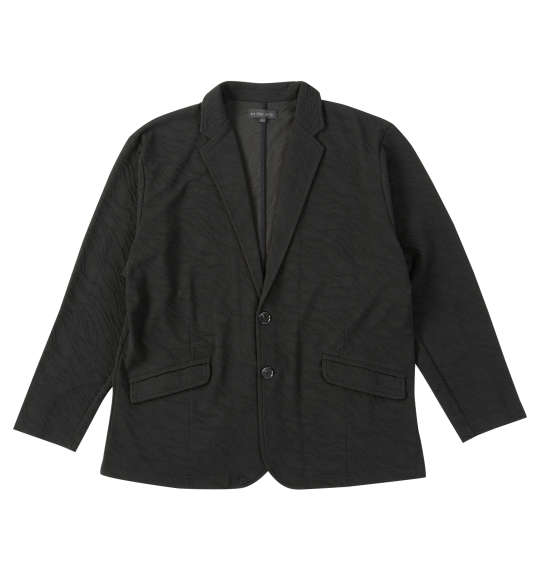 大きいサイズ メンズ in the attic バイアス膨れジャガード 2B ジャケット ブラック 1258-5364-2 3L 4L 5L 6L