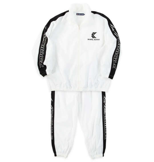 大きいサイズ メンズ KARL KANI 裏メッシュ ブレーカー セット ホワイト 1276-5311-1 3L 4L 5L 6L 8L