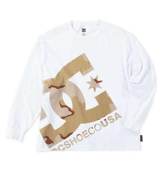 大きいサイズ メンズ DCSHOES 25DESERT CAMO BIGSTAR 長袖 Tシャツ ホワイト 1278-5315-1 3L 4L 5L 6L