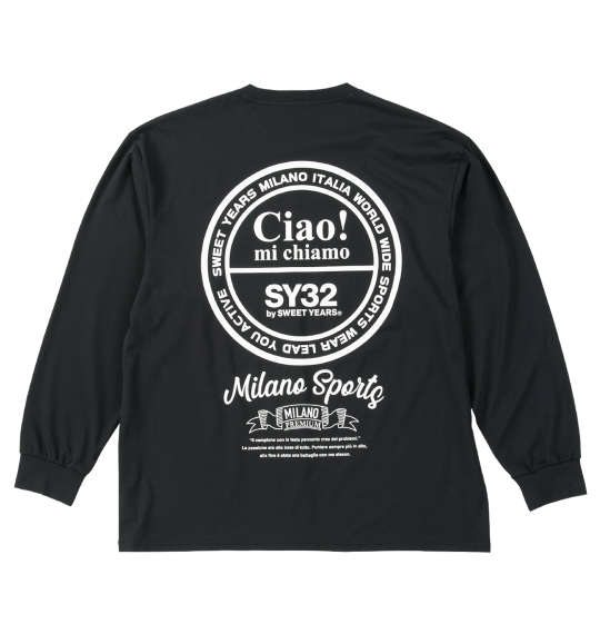 大きいサイズ メンズ SY32 by SWEET YEARS サークルロゴ 長袖 Tシャツ ブラック 1278-5601-2 3L 4L 5L 6L
