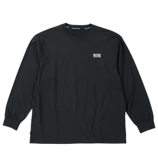 大きいサイズ メンズ SY32 by SWEET YEARS サークルロゴ 長袖 Tシャツ ブラック 1278-5601-2 3L 4L 5L 6L_1