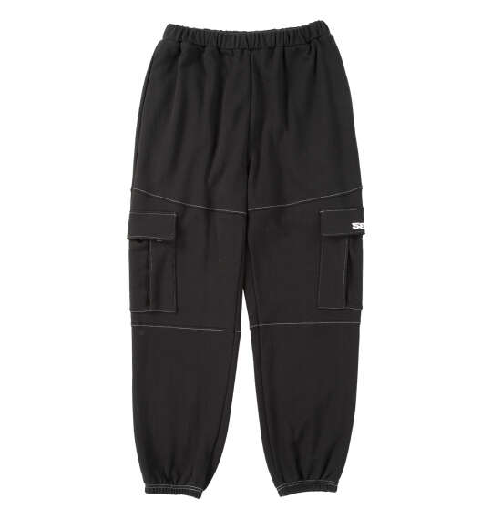 大きいサイズ メンズ SEVEN2 裏毛 スウェット カーゴ パンツ ブラック 1264-5310-2 3L 4L 5L 6L 8L