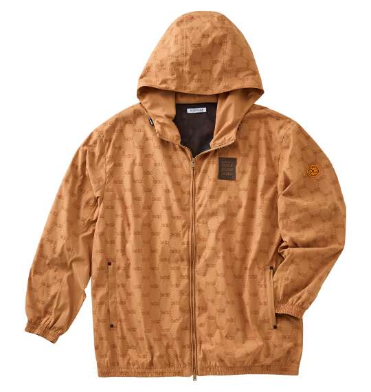 大きいサイズ メンズ SY32 by SWEET YEARS フロッキーウーブン ストレッチ フルジップ フーディ ジャケット キャメル 1273-5335-3 3L 4L 5L 6L