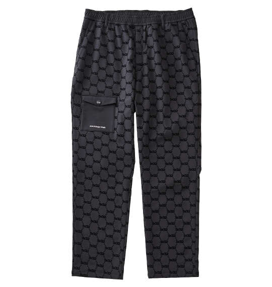 大きいサイズ メンズ SY32 by SWEET YEARS フロッキー ストレッチ ロング パンツ ブラック 1274-5367-2 3L 4L 5L 6L