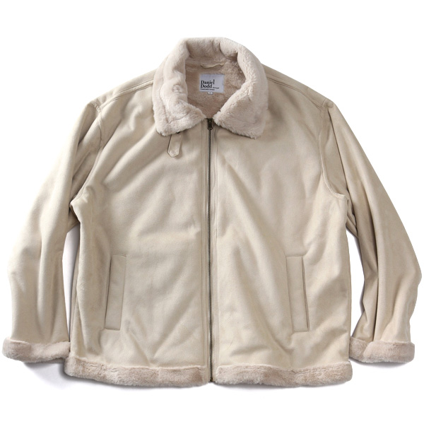 大きいサイズ メンズ DANIEL DODD フェイク ムートン ブルゾン 秋冬