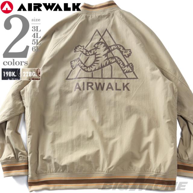 大きいサイズ メンズ AIRWALK エアウォーク バックプリント スタジャン スタジアムジャンパー 秋冬新作 awm53103az