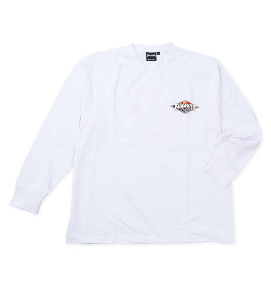 大きいサイズ メンズ THRASHER Diamond Logo 長袖 Tシャツ ホワイト 1278-5655-1 3L 4L 5L 6L 8L